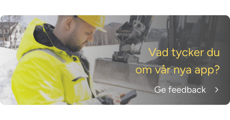 Ge feedback på nya appen bild