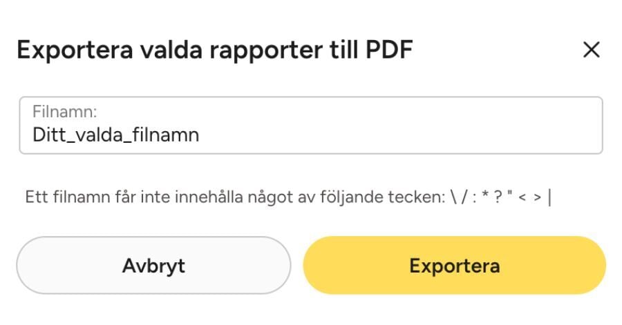 Välj eget filnamn