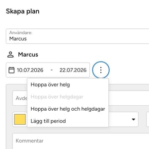Skapa plan i RP